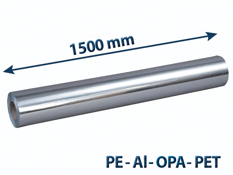 Fólie bariérová ALU PLL OPA 157 1500/100m, PET 12my+ALU 9my+OPA 12my+LLDPE 100my - 001