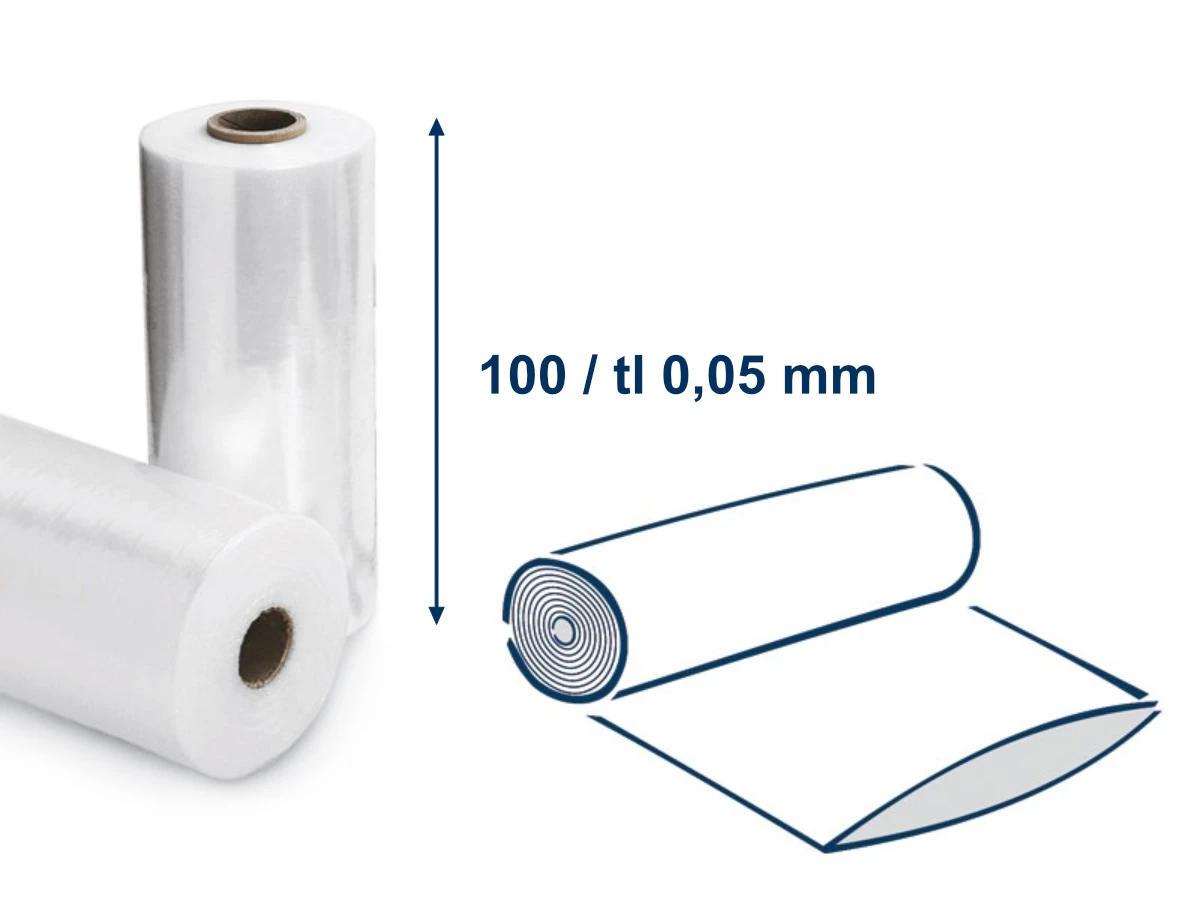 Fólie polyetylénová hadice š.100/tl.0,05 v roli - 001