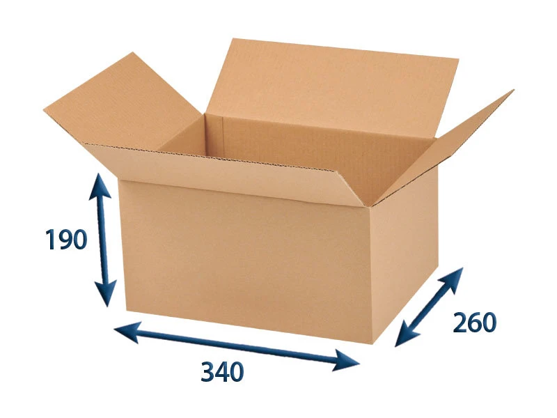 Kartonová krabice 340x260x190 3VVL klopová, digitální tisk - 002