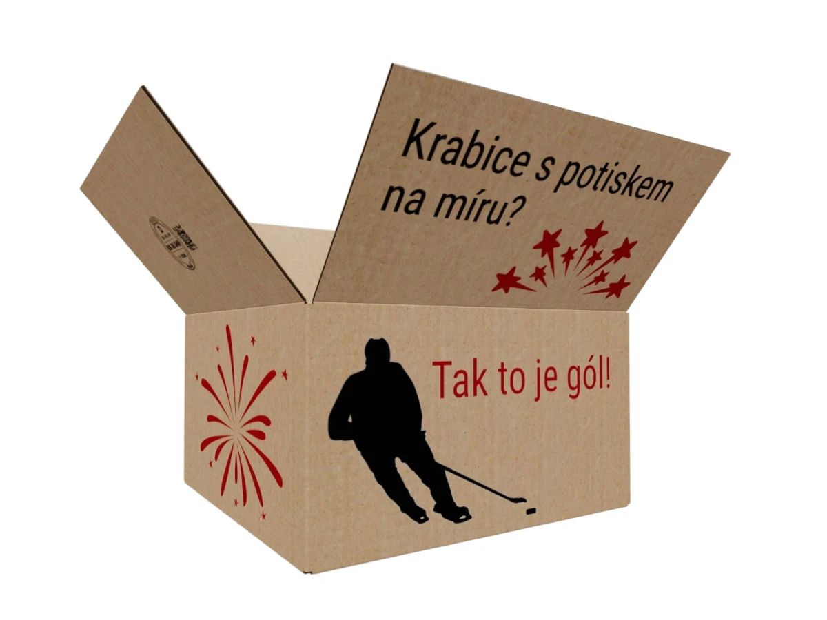 Kartonová krabice 350x350x200 3VVL klopová, digitální tisk - 001