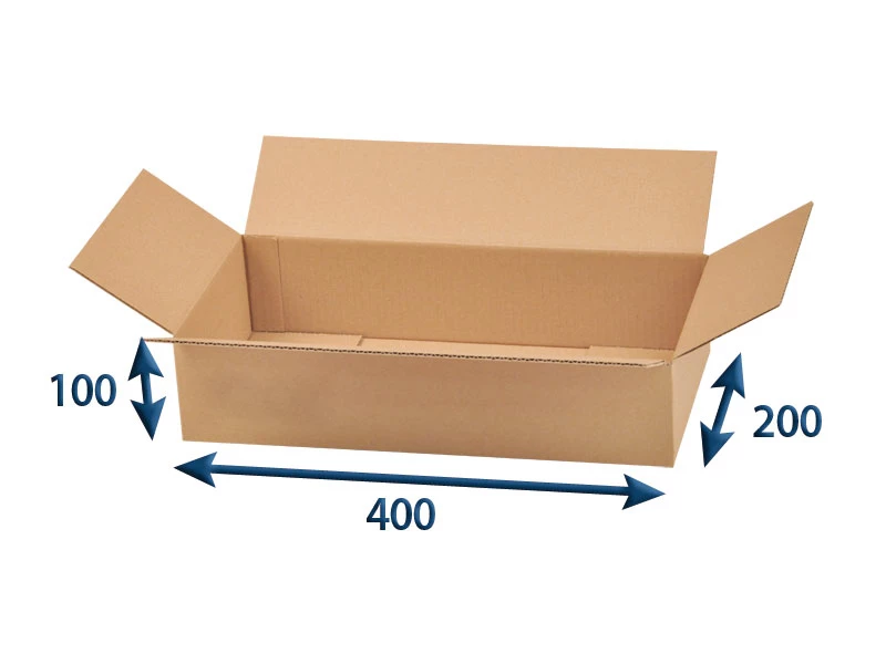 Kartonová krabice 400x200x100 3VVL klopová - 001