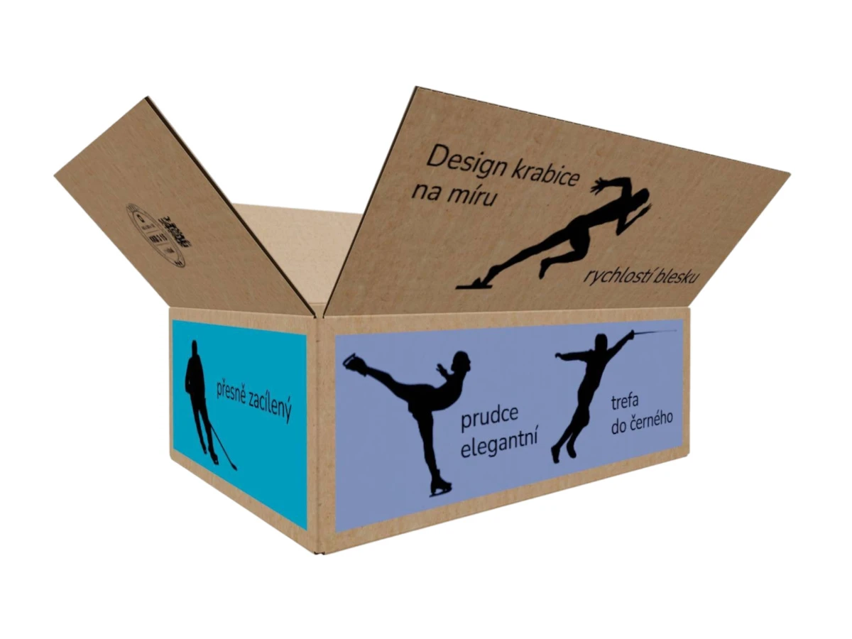 Kartonová krabice 400x300x150 3VVL klopová, digitální tisk - 004