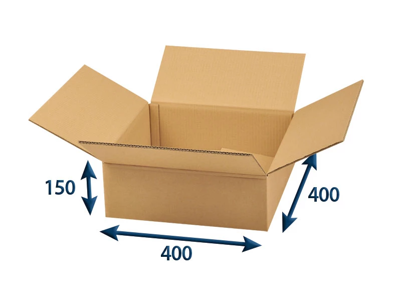 Kartonová krabice 400x400x150 5VVL klopová - 001