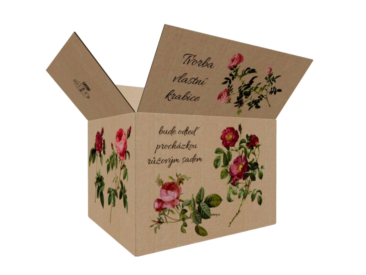 Kartonová krabice 440x380x310 3VVL klopová, digitální tisk - 001