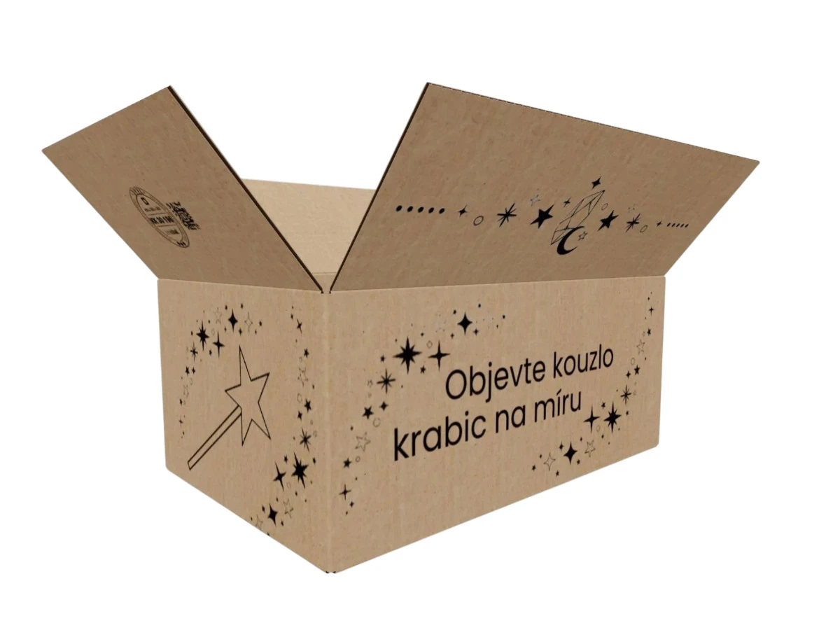 Kartonová krabice 450x300x200 3VVL klopová, digitální tisk - 001