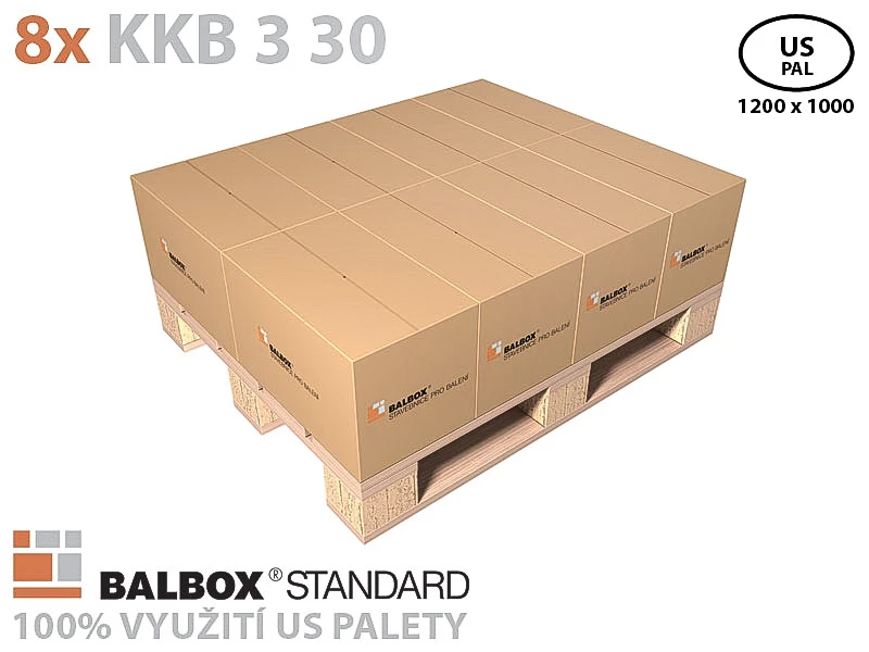 Kartonová krabice 500x300x300 3VVL klopová - 002