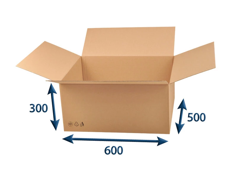 Kartonová krabice 600x500x300 3VVL klopová - 001