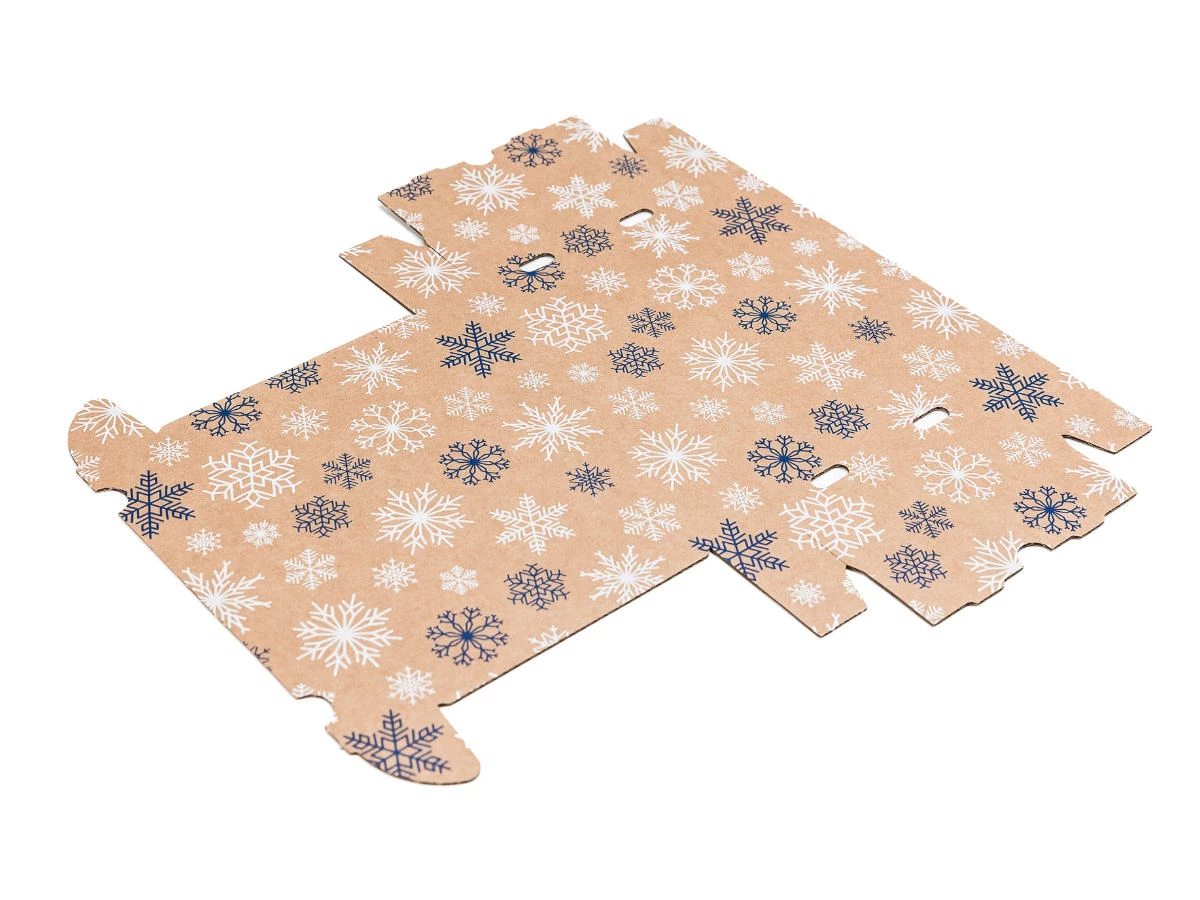 Dárková krabice s potiskem vloček 220x150x42mm - 003