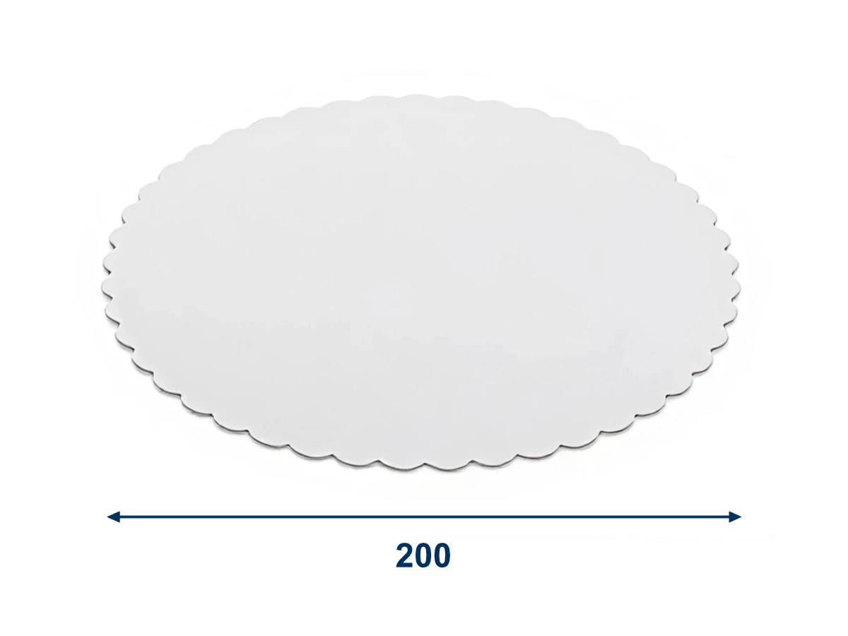 Lepenková podložka pod dort bílá O20cm - 001