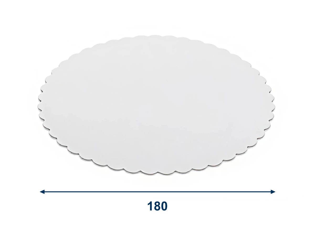 Lepenková podložka pod dort bílá O18cm - 001