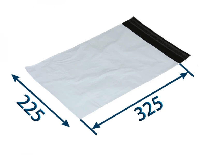 Obálka plastová samolepicí bílo-černá 225x325, tl. 0,06 - 001