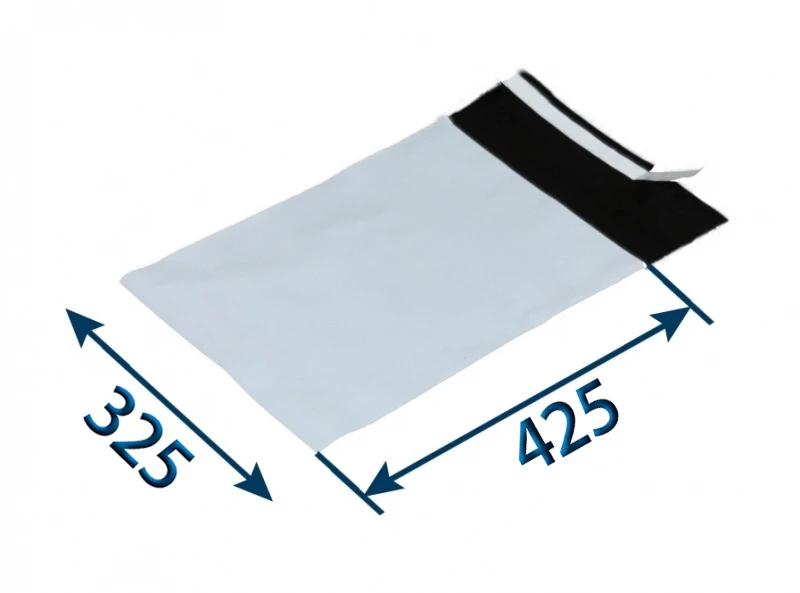 Obálka plastová samolepicí bílo-černá 325x425, tl. 0,06 (80% podíl recyklátu) - 001