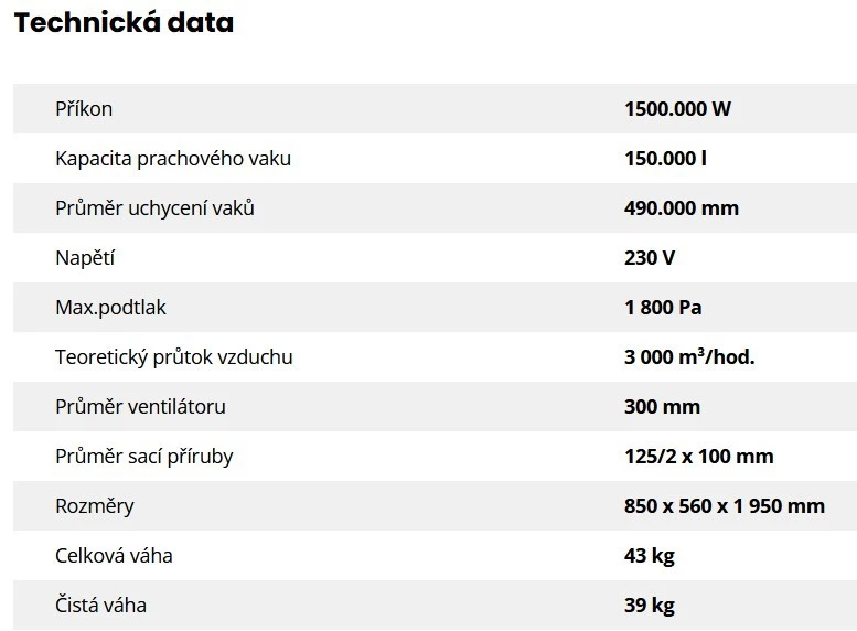 Odsavač prachu pro stroje Kartofix - 003