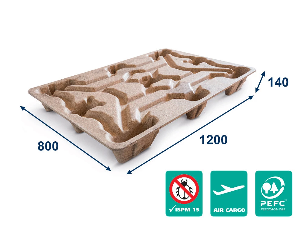Paleta dřevěná lisovaná 1200x800mm, nosnost 1500kg - 001