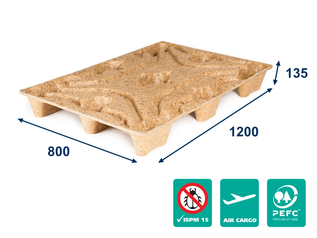 Paleta lisovaná INKA F8S/LF - 1200x800x135 - nosnost 1250kg - 001