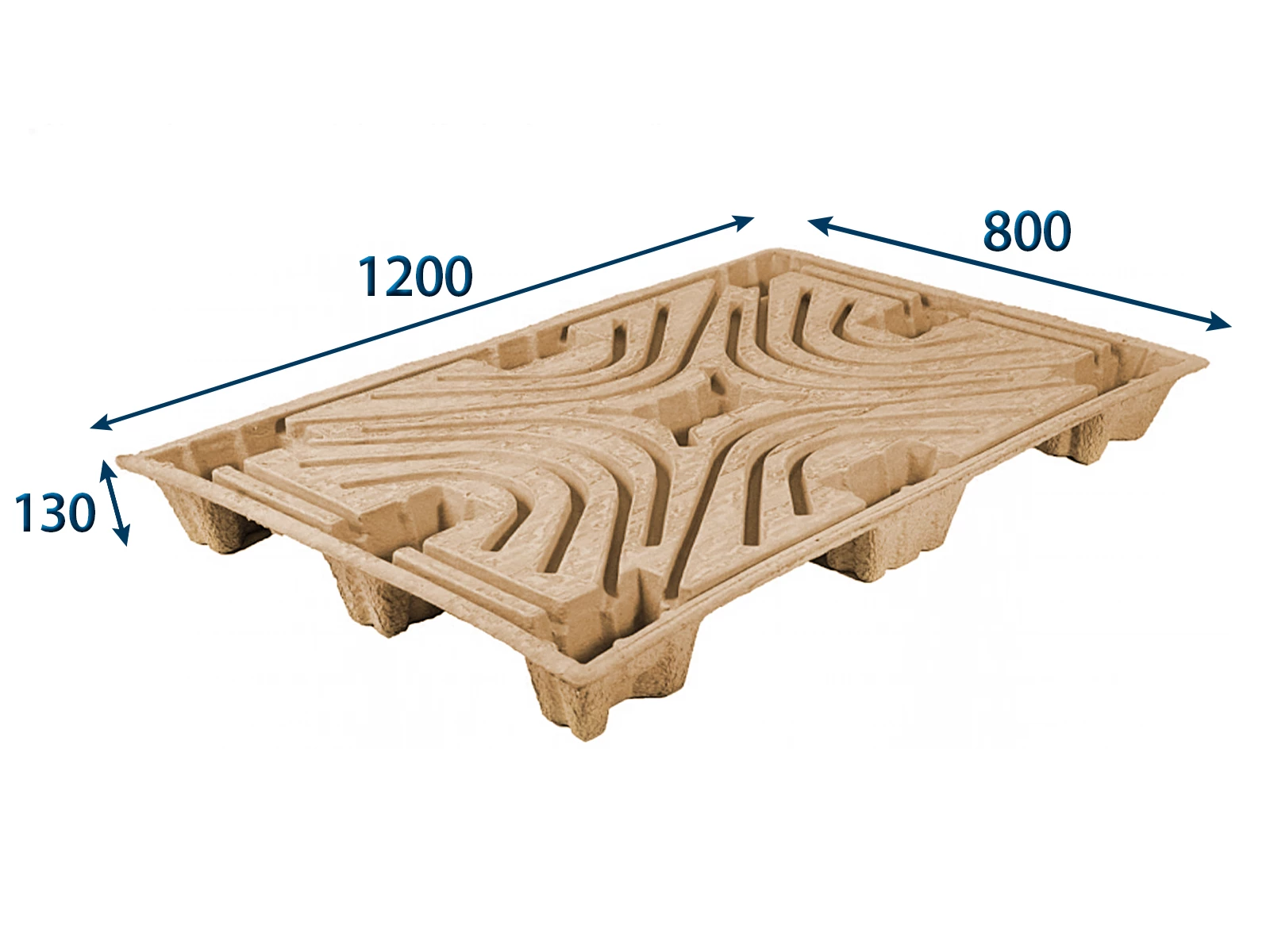 Paleta nasávaná kartonáž - 1200x800x130 - nosnost 250 kg - 001