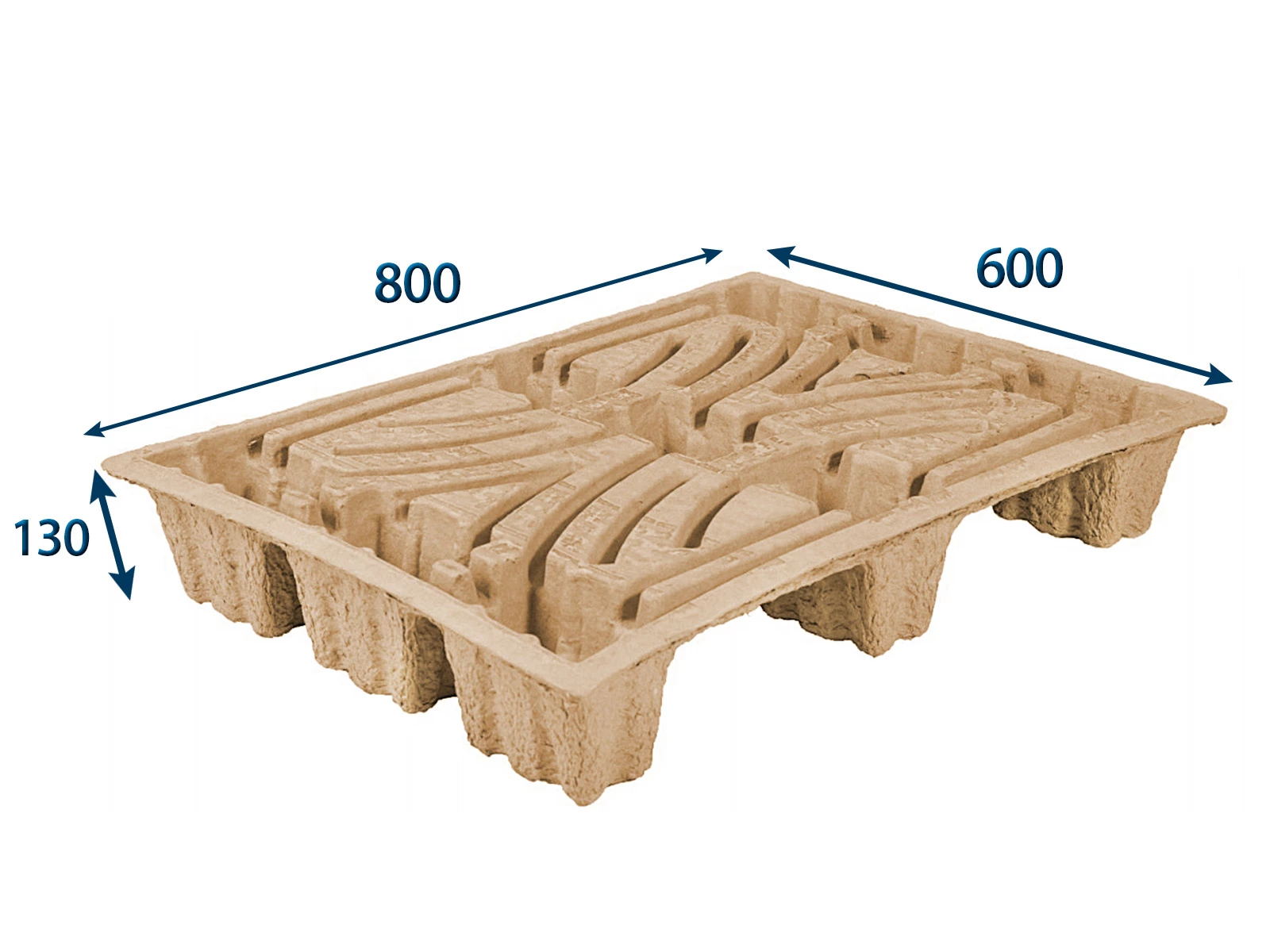 Paleta nasávaná kartonáž - 800x600x130 - nosnost 250 kg - 001