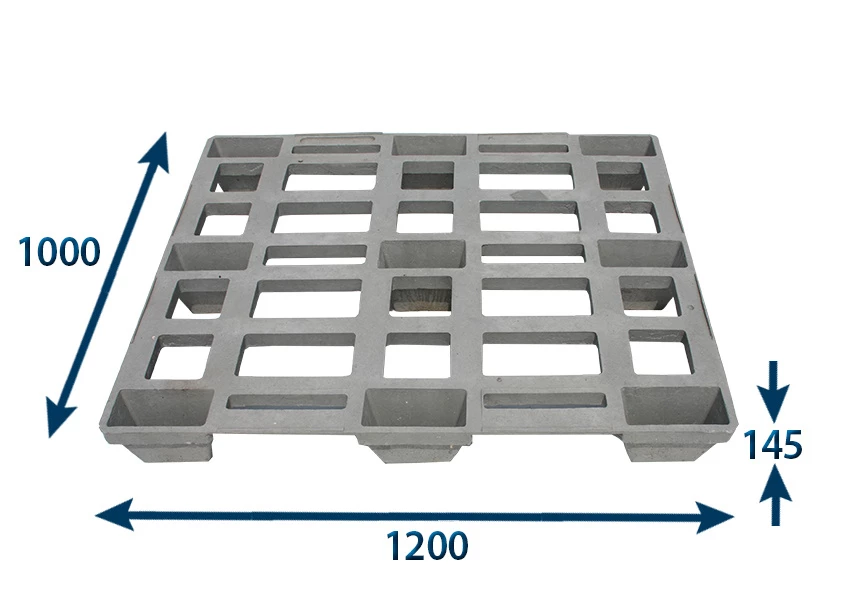 Paleta plastová 1200x1000x145 - nosnost 1000 kg - 001