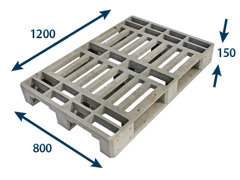 Paleta plastová 1200x800x150 - nosnost 1200 kg - 001