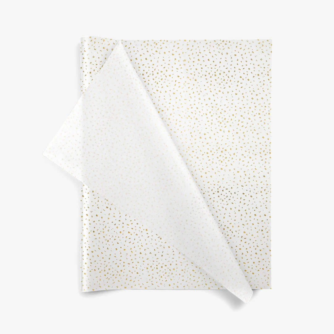 Papír hedvábný 500x760 Zlatý prach (200ks) - 001