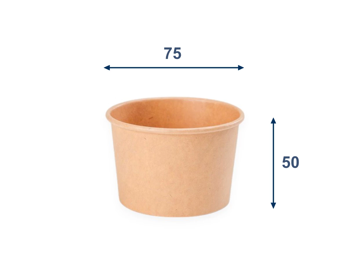 Papírová miska 125 ml, průměr 75 mm - 001