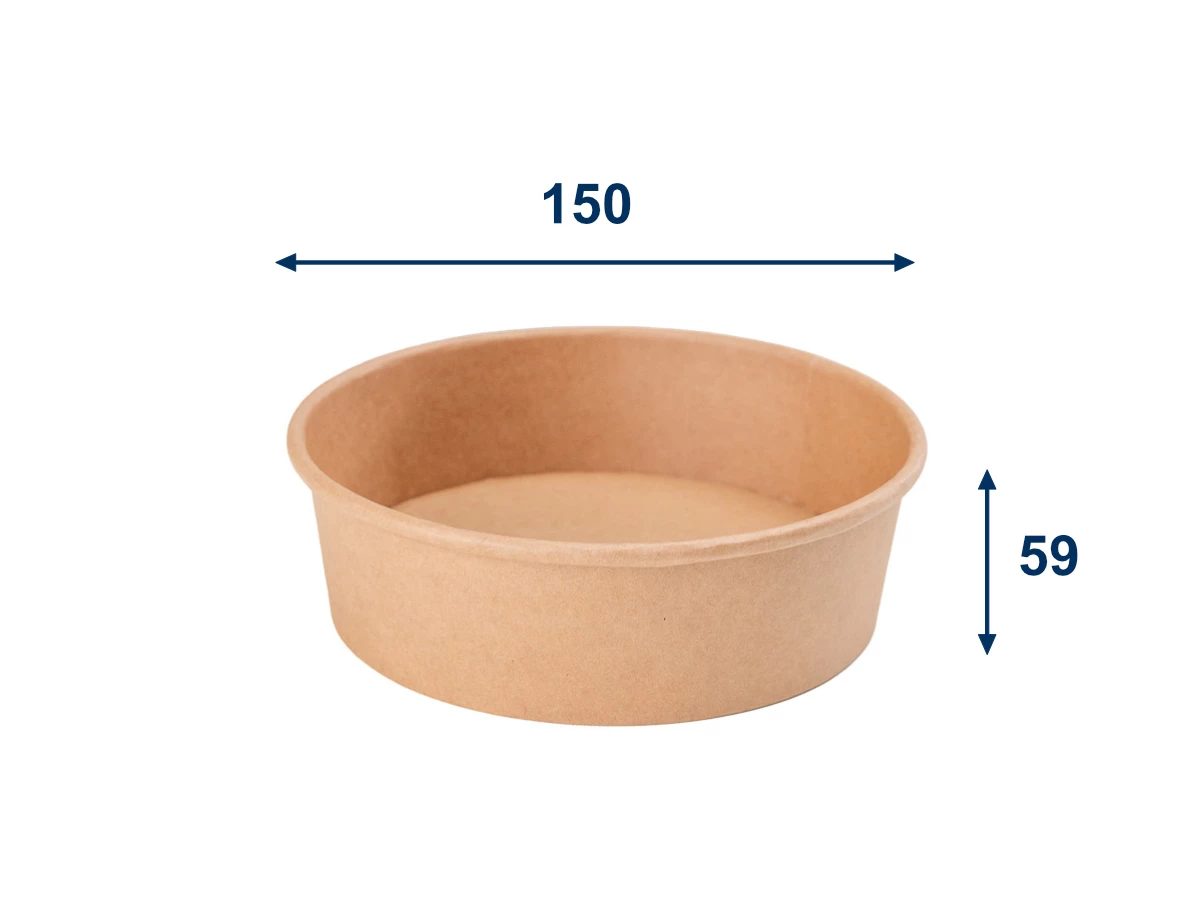 Papírová miska 750 ml, průměr 150 mm - 001