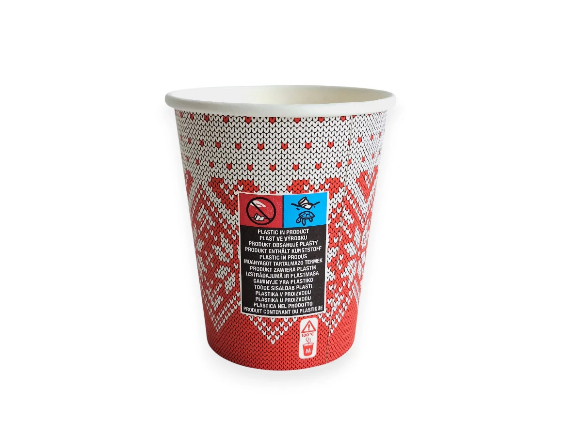 Papírový kelímek zimní období 280 ml, průměr 80 mm (0,2L/8oz) - 002