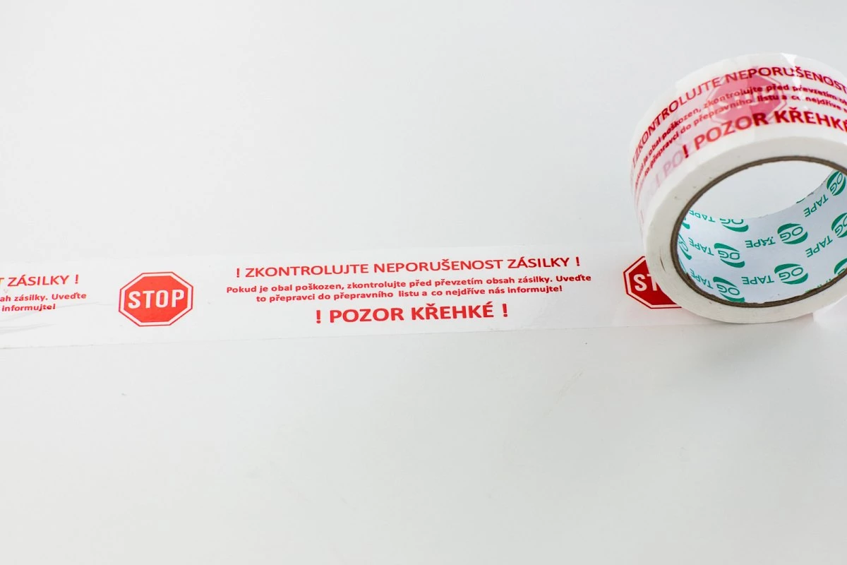Páska samolepicí PP 48x66 tisk STOP - 002
