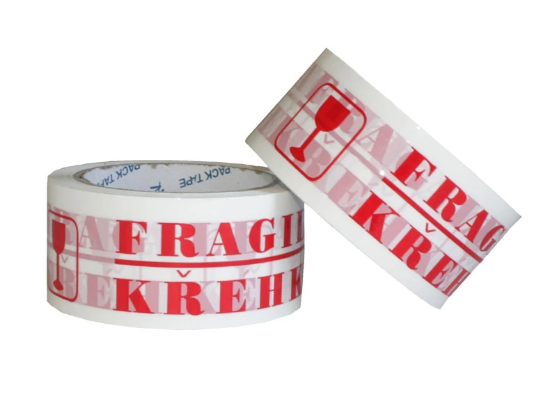 Páska samolepicí PP 50x66 tisk FRAGILE - KŘEHKÉ - 001