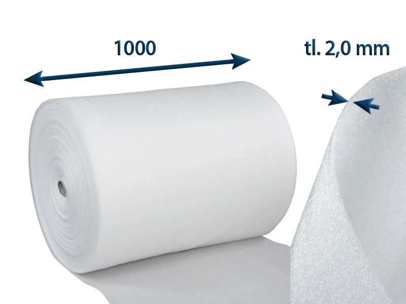 Pěnový polyetylen 2 mm v roli šíře 1000 mm - 250m - 001