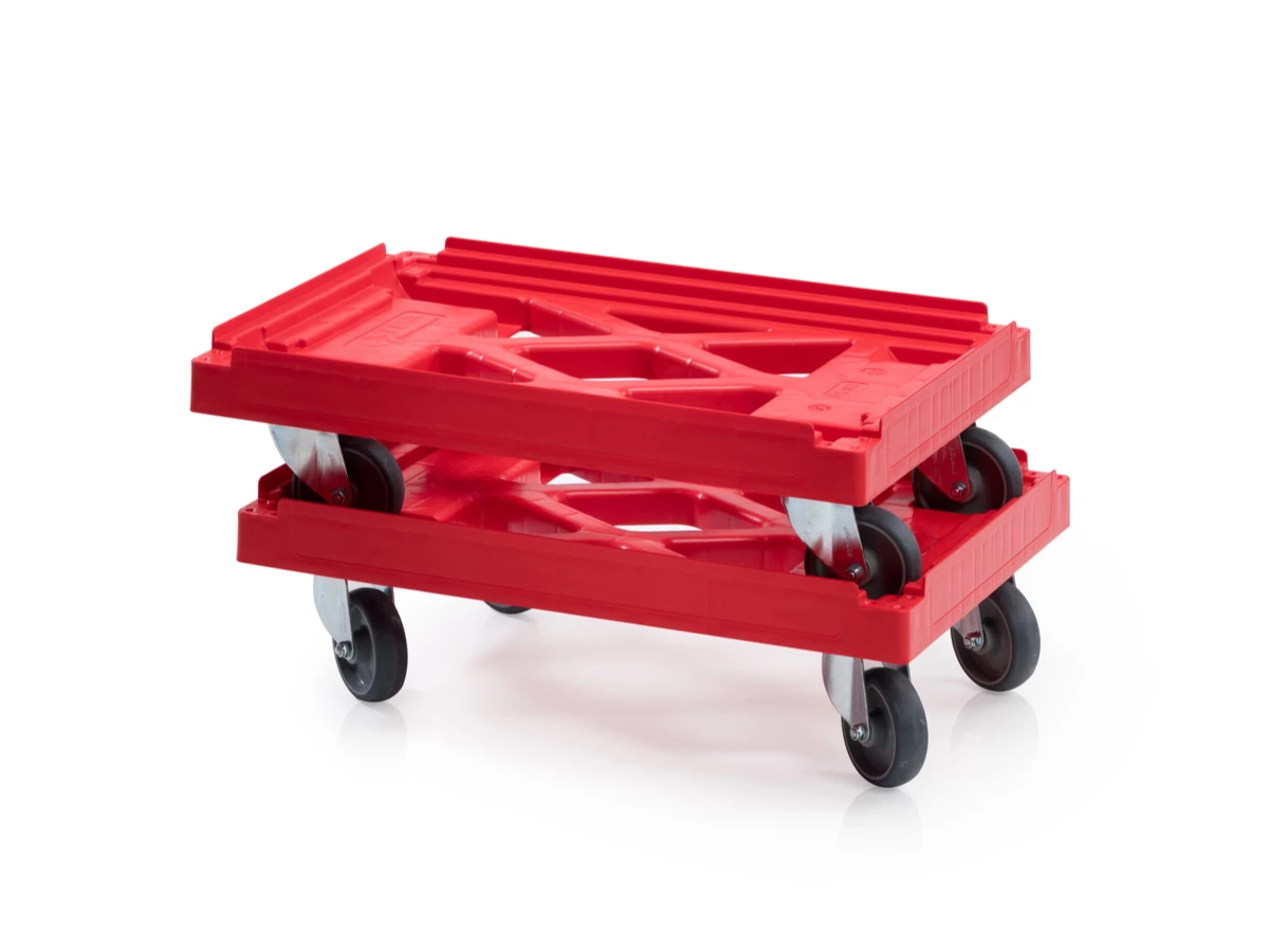 Podvozek na plastové přepravky STANDARD, 4 otočná kola - 002