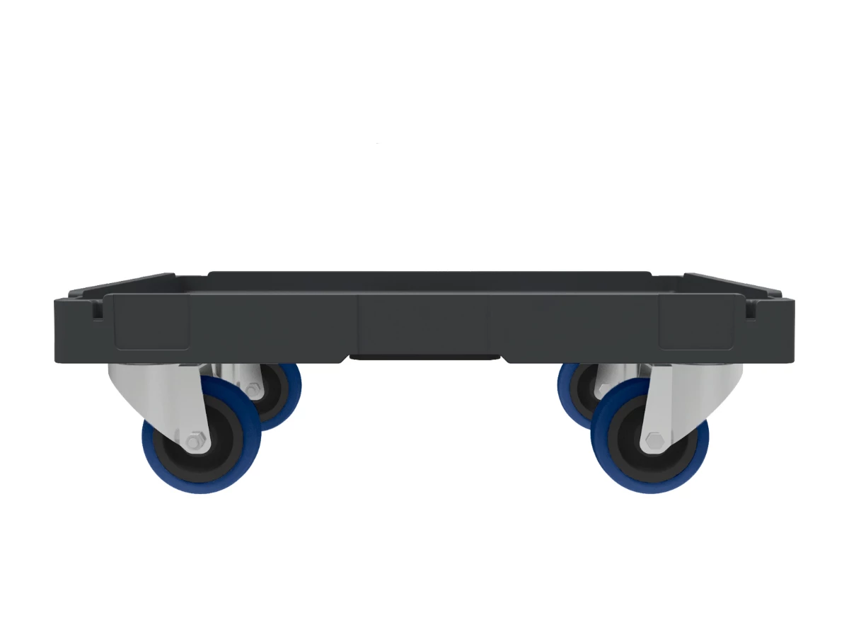 Podvozek pod přepravky s TPR kolečky 600x400 nosnost 300kg - 001