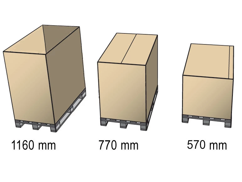 Přepravní EUROBOX 1200x800x770 5VVL - variabilní výška - 004