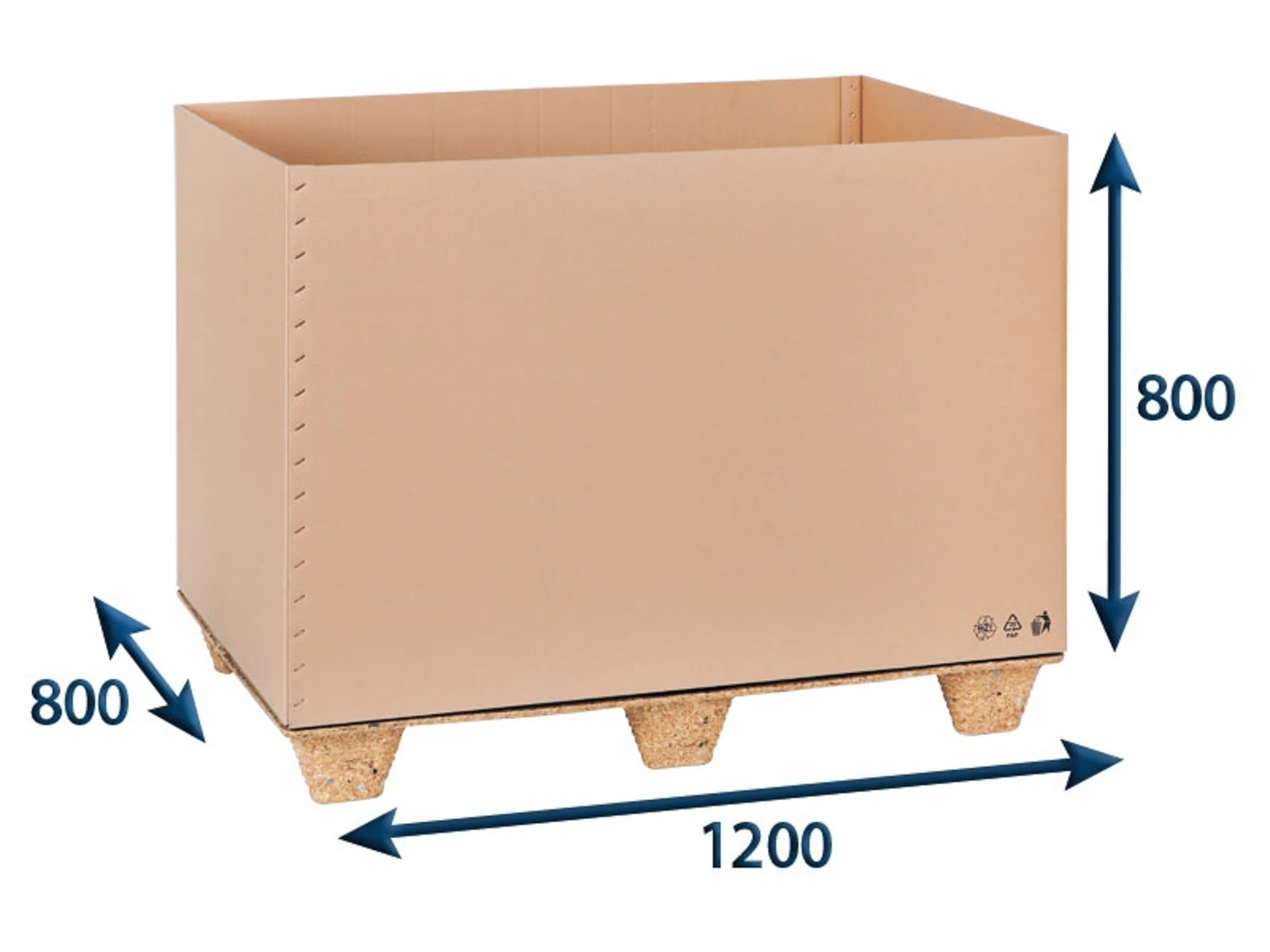 Přepravní EUROBOX 1200x800x800 5VVL - 001