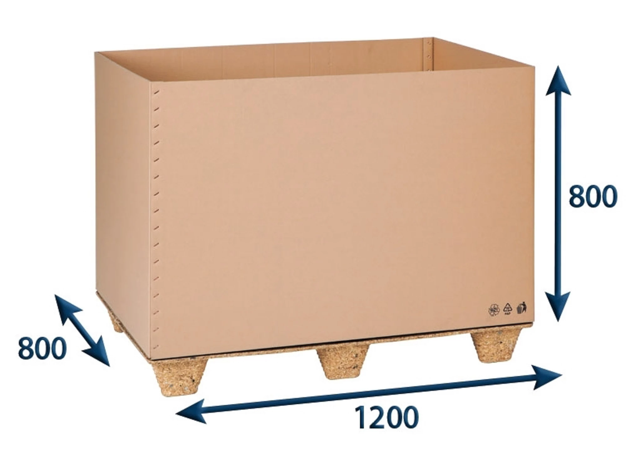 Přepravní EUROBOX 1200x800x800 5VVL - 001