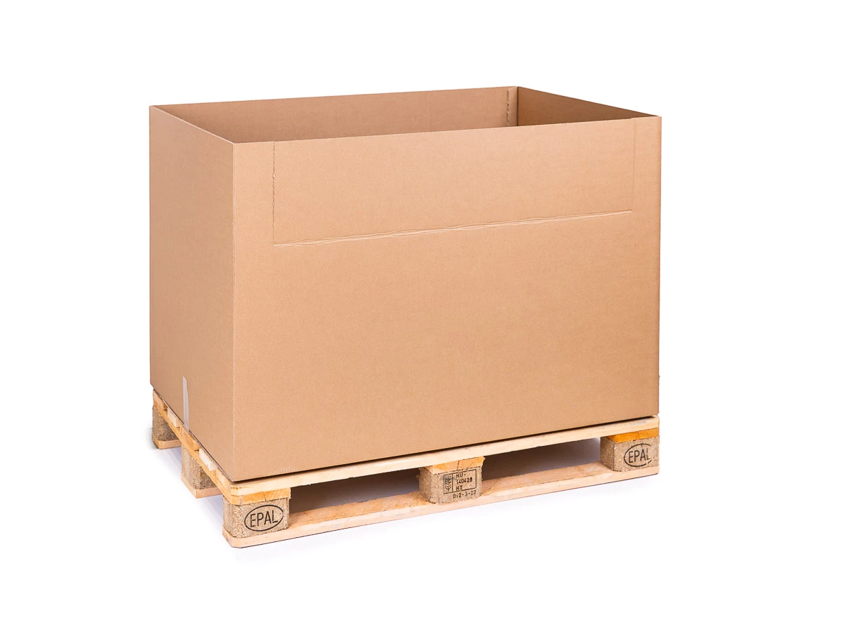 Přepravní EUROBOX 1200x800x900 5VVL s výklopným čelem - 002