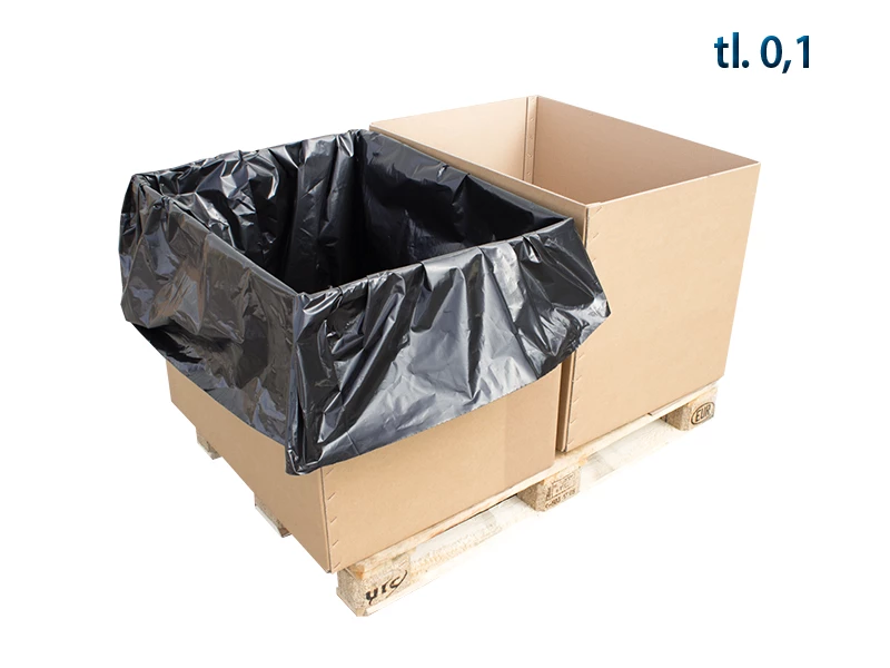 Pytel 3D 1100+2x375x1100/0,1 polyetylénový černý RC - 001
