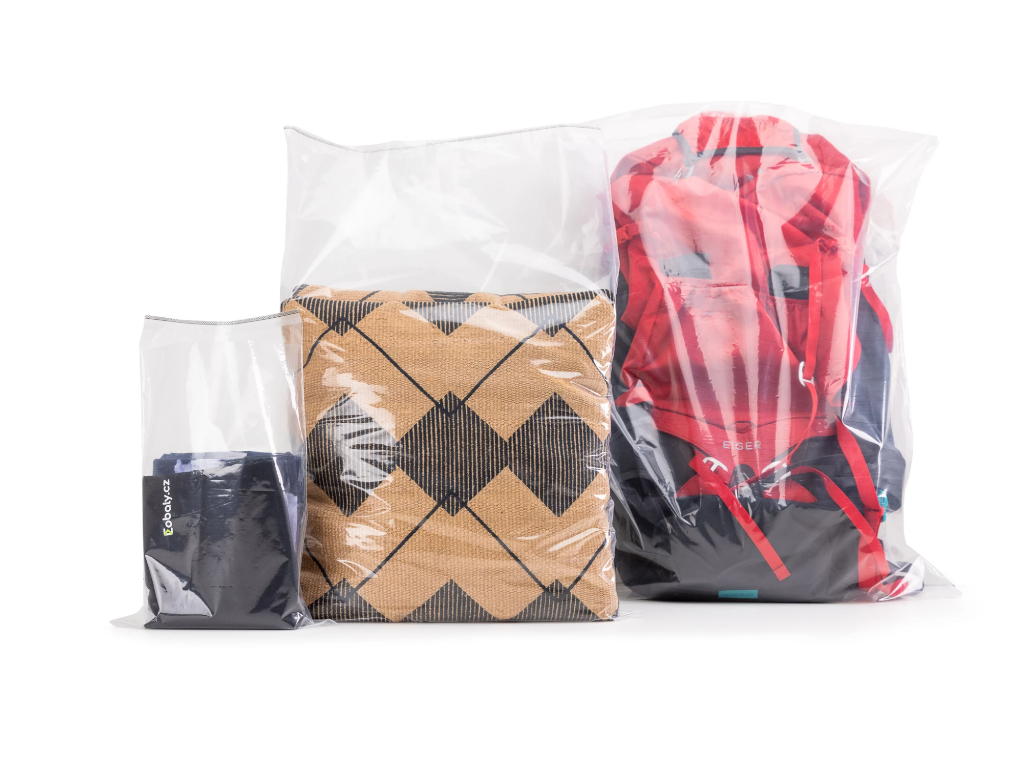 Sáček plochý 600x950+40/0,055 PE, samolepící klopa - 004