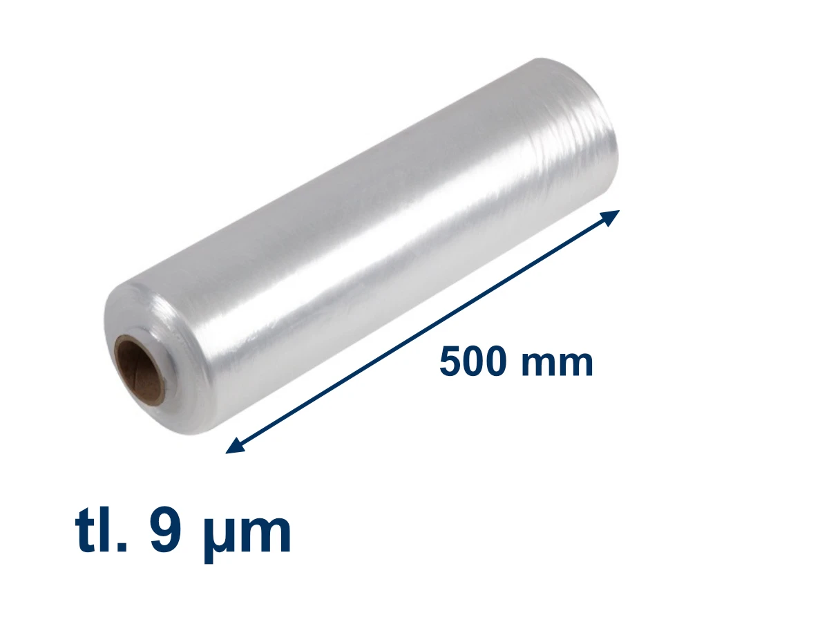 Stretch fólie ruční 500mm/ 9µm /600 bm - 001