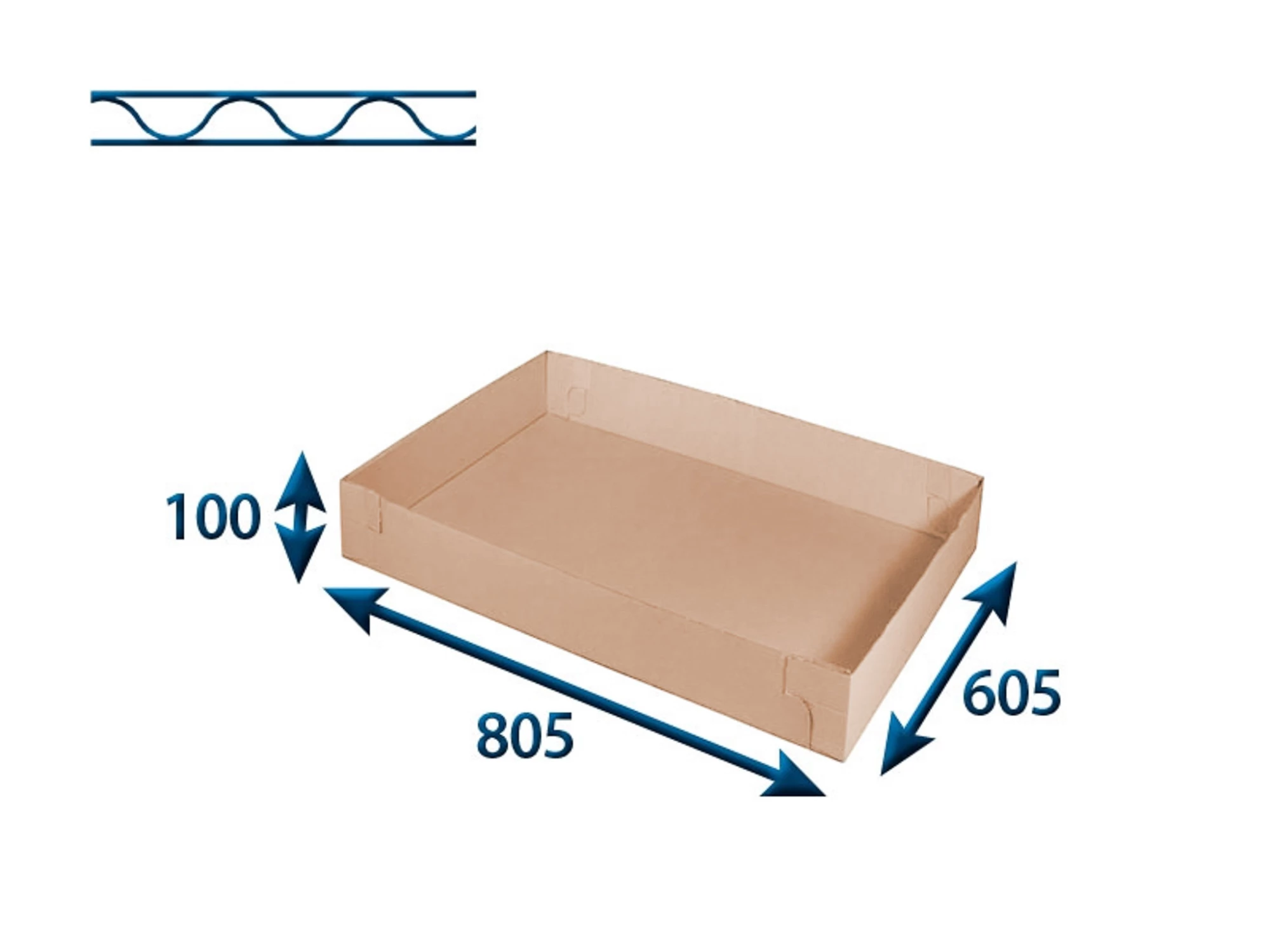 Víko na půlboxy 805x605x100 3VVL - 001