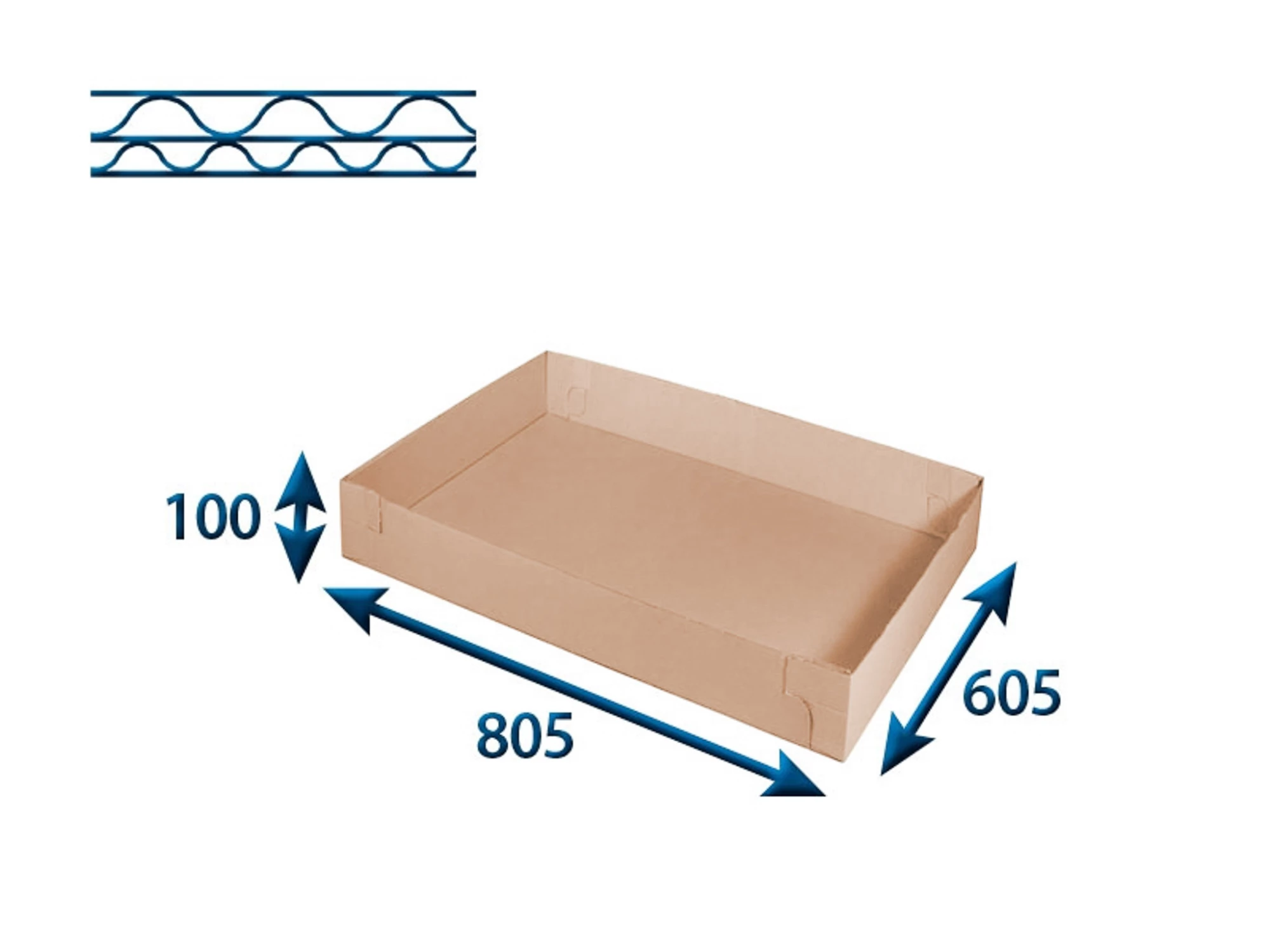 Víko na půlboxy 805x605x100 5VVL - 001