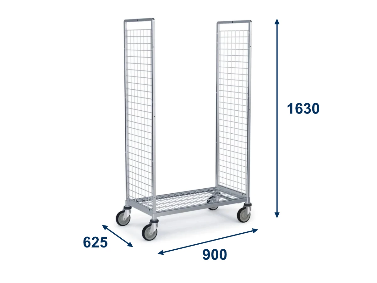 Vychystávací vozík KT-3 rozměr 900x625x1630 prostý - 001