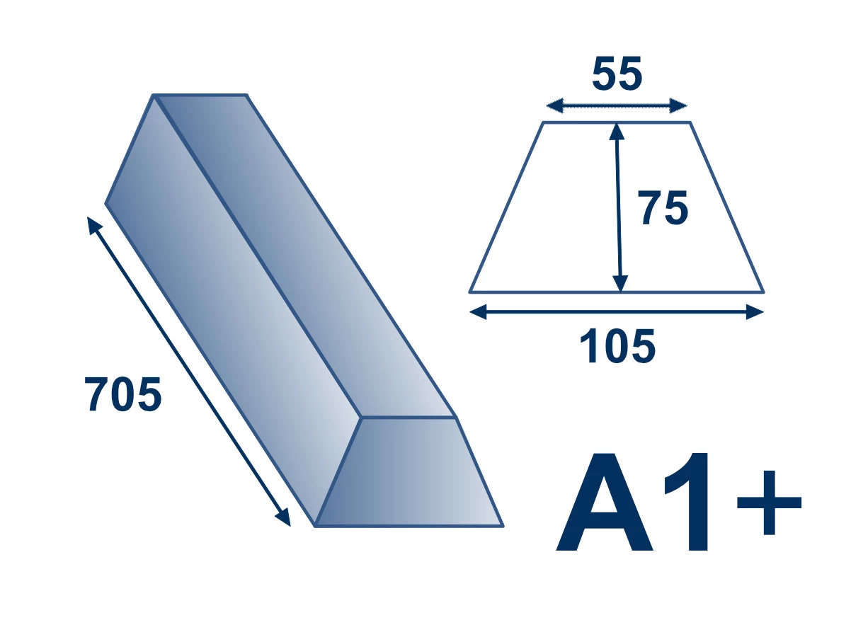 Zásilkový tubus A1+ z vlnité lepenky - 55-105x75x705 - 002