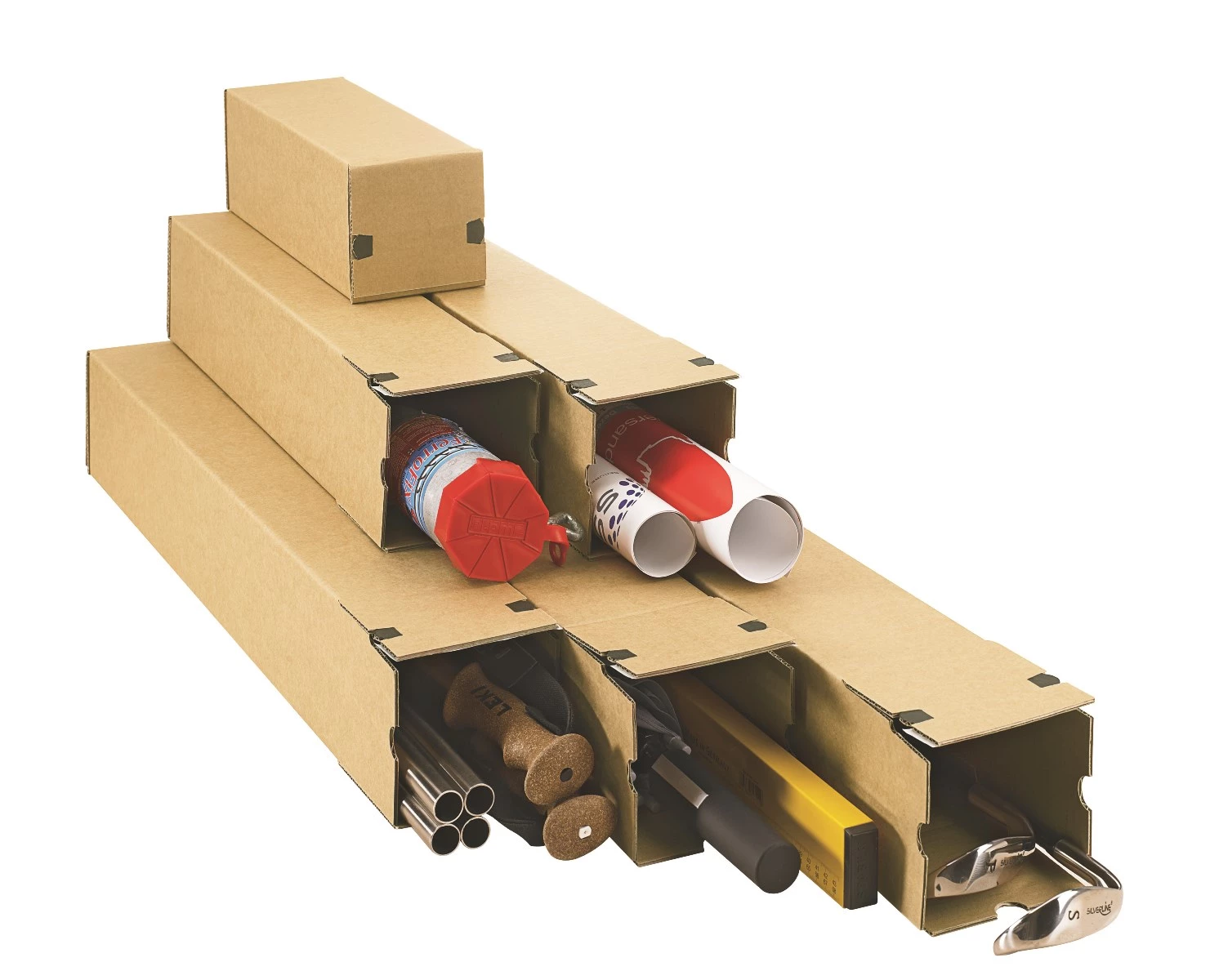 Zásilkový tubus B0 z vlnité lepenky - 105x105x1005 - 004
