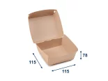 Burger box papírový, 115x115x78 mm