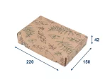 Dárková krabice s potiskem listů 220x150x42 mm
