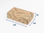 Dárková krabice s potiskem listů 240x140x60 mm
