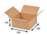 Kartonová krabice 200x200x100 3VVL klopová