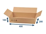 Kartonová krabice 400x200x100 3VVL klopová