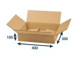 Kartonová krabice 400x300x100 5VVL klopová